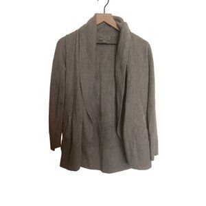 Barefoot Dreams Cardigan Women Beige Cozy Chic Knit Open Sweater Medium